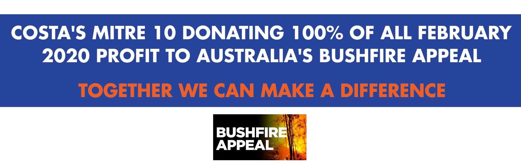 Costa's Bushfire Donation